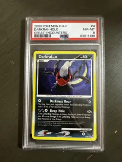 Pokemon: Darkrai Great Encounters Holo Rare #4/106 2008 - Vintage PSA 8 - Image 1