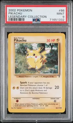 POKEMON LEGENDARY COLLECTION PIKACHU COMMON 86/110 PSA 9 ENG - Image 1