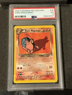 2002 Pokemon Neo Destiny Dark Magcargo #18/105 PSA 3 - Image 1