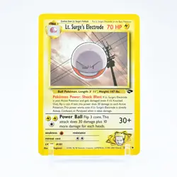 Lt. Surge's Electrode - 52/132 Gym Challenge Unlimited Uncommon Pokemon - NM - Image 1