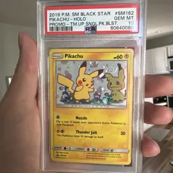 2019 Pokemon Sun & Moon Black Star Promo Pikachu Holo #SM162 PSA 10 Gem Mint - Image 1