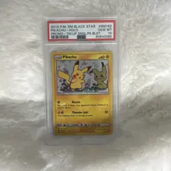 2019 Pokemon Sun & Moon Black Star Promo Pikachu Holo #SM162 PSA 10 Gem Mint - Image 3