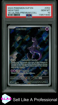 MEWTWO POKEMON 52 2023 SVP 151ULTRA PREM COLL GEM MINT ENGLISH PSA 10 - Image 1