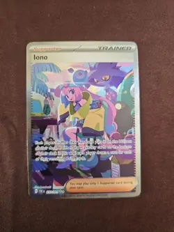 Pokemon Iono 237/091 SV: Paldean Fates Full Art Holo Special Illustration Rare - Image 1