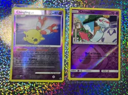 2008 Pokemon TCG Majestic Dawn Reverse Holo 58/100 Chingling (Damaged) - Image 1