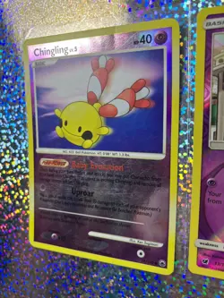 2008 Pokemon TCG Majestic Dawn Reverse Holo 58/100 Chingling (Damaged) - Image 5