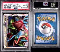 2010 Pokemon HeartGold SoulSilver Rayquaza & Deoxys 89/90 Holo PSA 8 Italiano - Image 3