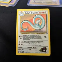 Erika's Dragonair 004/132 Gym Heroes Holo Vintage Pokemon Near Mint Grade Ready - Image 1