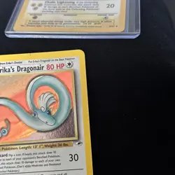 Erika's Dragonair 004/132 Gym Heroes Holo Vintage Pokemon Near Mint Grade Ready - Image 5