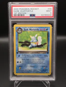 2000 Pokemon Team Rocket 1st Edition Dark Wartortle #46/82 PSA 9 MINT - Vintage - Image 1