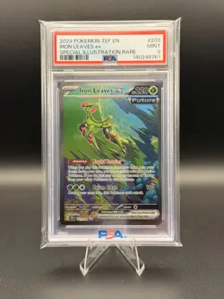 Pokemon TCG Iron Leaves EX Scarlet & Violet Temporal Forces 203/162 PSA9 - Image 1