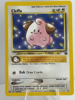 Cleffa 31/53 Wotc Black Star Promo Regular Pokemon NM Unplayed - Image 1