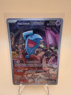 Team Rocket's Wobbuffet SVP 203 Pokemon Center Stamped Promo Destined Rivals TCG - Image 1