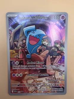 Team Rocket's Wobbuffet SVP 203 Pokemon Center Stamped Promo Destined Rivals TCG - Image 3