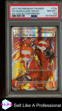 FA/TEAM FLARE GRUNT XY COLL PRM POKEMON PREMIUM TRAINER 2017 73A PSA 8.5 - Image 1