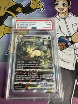 2023 POKEMON SWORD & SHIELD CROWN ZENITH #GG35 FULL ART/LEAFEON VSTAR PSA 9 - Image 1