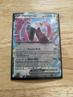 Flamingo ex 160/191 Holo Double Rare 2024 Pokemon Surging Sparks NM - Image 1