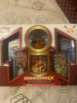 Pokemon Charizard EX Red and Blue Collection Box - Box Damaged Read Description - Image 1