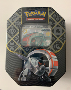 Pokemon TCG Scarlet & Violet Paldean Fates Iron Treads EX S Factory Sealed Tin - Image 1