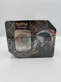 New Pokemon TCG Scarlet & Violet Paldean Fates Iron Treads EX Tin Factory Sealed - Image 1