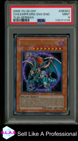 CHS.EMPR.DRG-ENV/END TLM-GER YUGIOH THE LOST MILLENNIUM SPEC ED 2005 DESE2 PSA 9 - Image 1