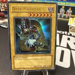 Yugioh! Dark Magician DB1-EN102 Ultra Rare LP - Image 1