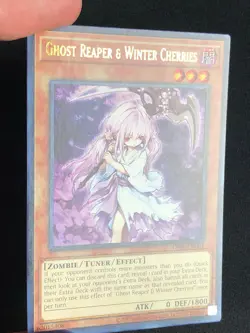 YUGIOH MISPRINT NO HOLO! LOOK! GHOST REAPER & WINTER CHERRIES OP20-EN001 - Image 1