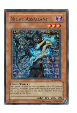 Yugioh - 1X Night Assailant - Rare - Unlimited - DR2-EN193 - Near Mint - Image 1
