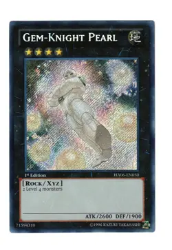 Yugioh- 1X Gem-Knight Pearl - Secret Rare - 1st Edition - HA06-EN050 - Near Mint - Image 1