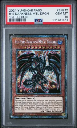 2024 1ST ED #EN212 RED-EYES DARKNESS METAL DRAGON PSA 10 - Image 1