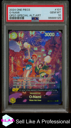 O-NAMI SPECI4L ALT ART ONE PIECE OP07-500 YEARS IN THE FUTURE 2024 101 PSA 10 - Image 1