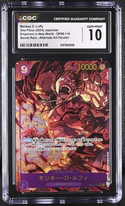 CGC 10 ONE PIECE Monkey D. Luffy OP09-119 SEC Emperors New World Jap - Image 1