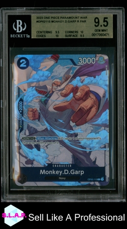 MONKEY.D.GARP R PAR 2023 ONE PIECE PARAMOUNT WAR OP02115 BGS 9.5 - Image 1