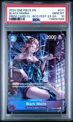 PSA 10 Black Maria ST04-011 Bandai Premium Collection Alternate Alt One Piece - Image 1