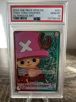 One Piece Two Legends Tony Tony Chopper OP08-001 Leader Alt Art PSA 10 English - Image 1