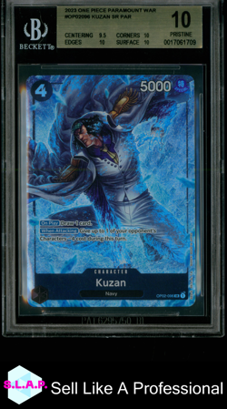 KUZAN SR PAR 2023 ONE PIECE PARAMOUNT WAR OP02096 BGS 10 - Image 1