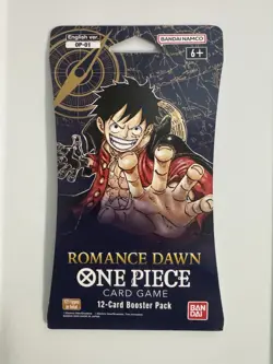 One Piece OP-01 Romance Dawn Sleeved Booster Pack Blue Bottom Pre Errata Sealed - Image 1