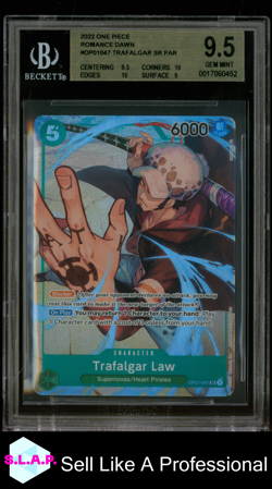 TRAFALGAR LAW SR PAR/ PRE ERRATA 2022 ONE PIECE ROMANCE DAWN OP01047 BGS 9.5 - Image 1
