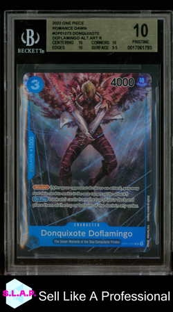 DONQUIXOTE DOFLAMINGO PAR 2022 ONE PIECE ROMANCE DAWN PRE ERRATA OP01073 BGS 10 - Image 1