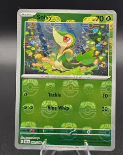 Pokemon TCG Snivy 001/086 Black Bolt Master Ball Reverse Holo NM 🐍 - Image 1