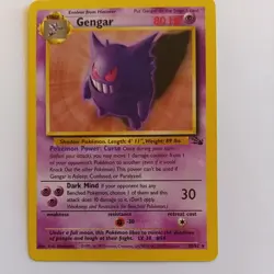 Pokemon Gengar Card 20/62 Fossil Non-Holo Vintage WOTC Near Mint Condition - Image 1