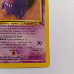 Pokemon Gengar Card 20/62 Fossil Non-Holo Vintage WOTC Near Mint Condition - Image 2