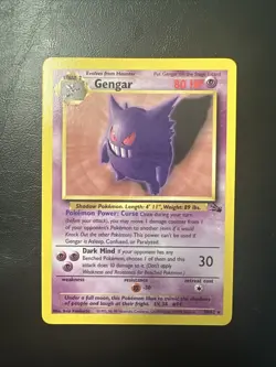 Gengar 20/62 Fossil Non Holo Vintage Wotc Pokemon Card NM - Image 1