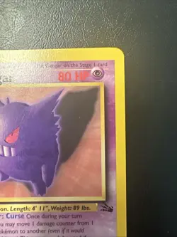 Gengar 20/62 Fossil Non Holo Vintage Wotc Pokemon Card NM - Image 3