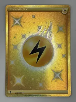 Pokemon TCG Evolving Skies Lightning Energy Secret Rare Card 235/203 - Image 1