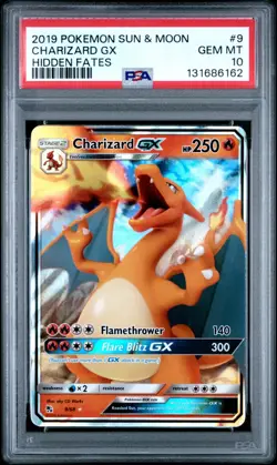 Pokemon 2019 Charizard GX 9/68 Holo Rare GX Hidden Fates GEM MINT PSA 10 - Image 1