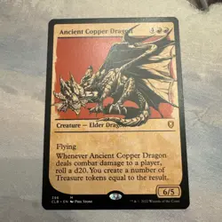 MTG Ancient Copper Dragon #396 - Borderless - Near Mint - Commander Legends BG - Image 1