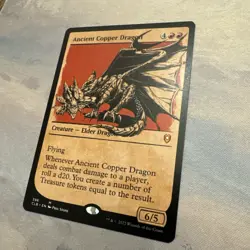 MTG Ancient Copper Dragon #396 - Borderless - Near Mint - Commander Legends BG - Image 2
