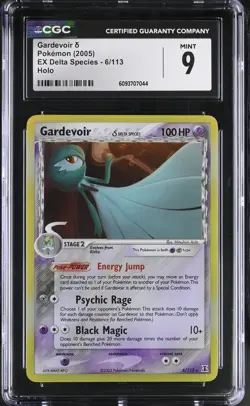 Pokemon TCG Gardevoir Holo Card Ex Delta Species 6/113 CGC Mint 9 Vintage 2005 - Image 1