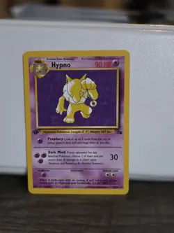 Pokemon TCG Fossil 1st Edition Hypno Card 23/62 Regular Rare Card LP - Image 1